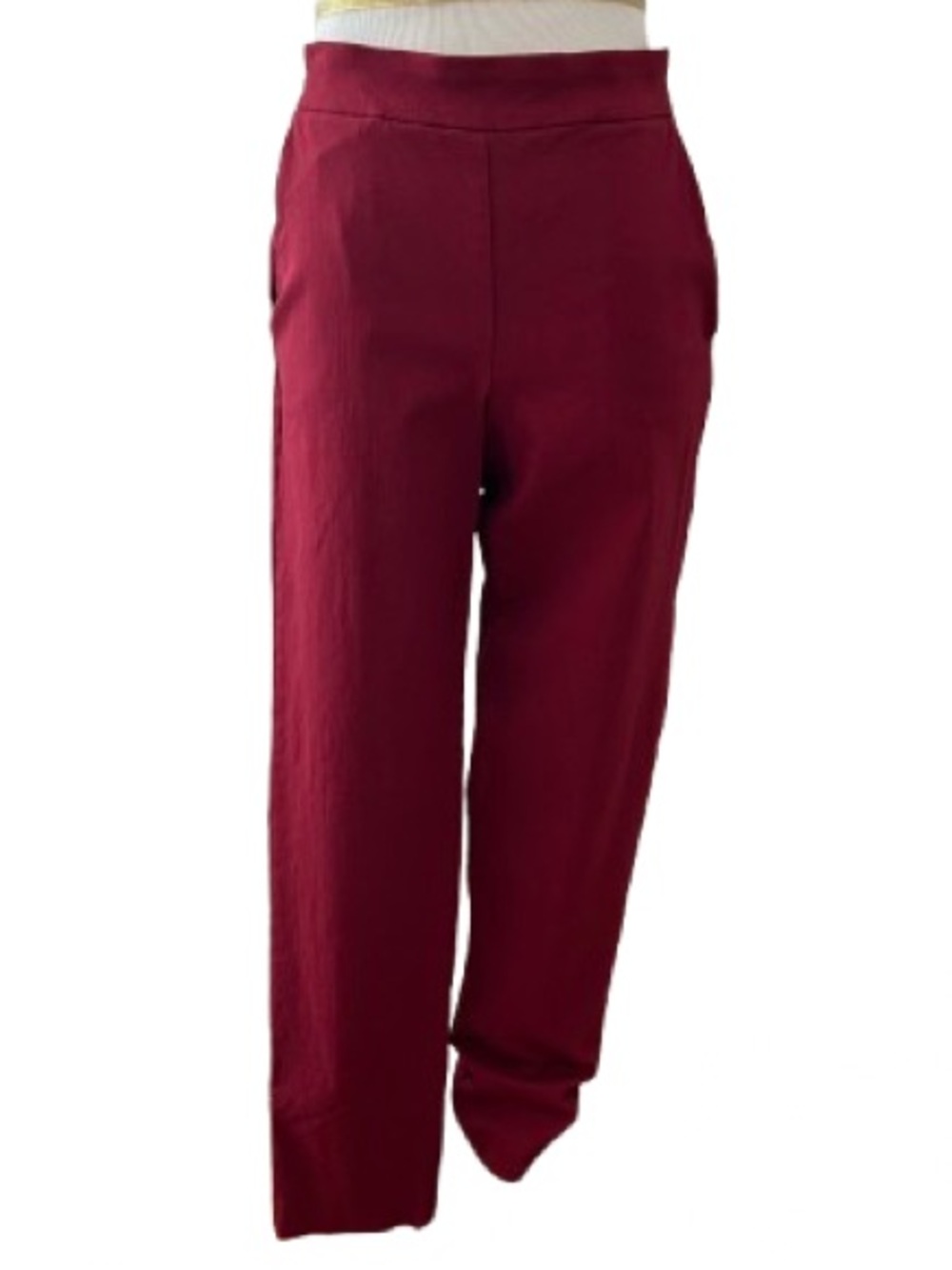 GUC Emma & Olivia Women's Red/Burgundy Straight Leg Pull On Pants. Size 10